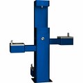 Global Industrial Outdoor Bottle Filler & Bi-Level Fountain w/ Pet Station & Filter, Blue 761221BLF